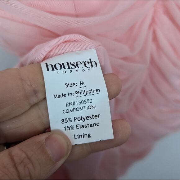 House of CB Fairy Pink Mesh Maxi Dress - Picture 8 of 9